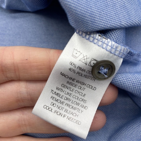 Zachary Prell Polo Men's Blue Stretch Short Sleeve Shirt Size Small‎ - Picture 4 of 5